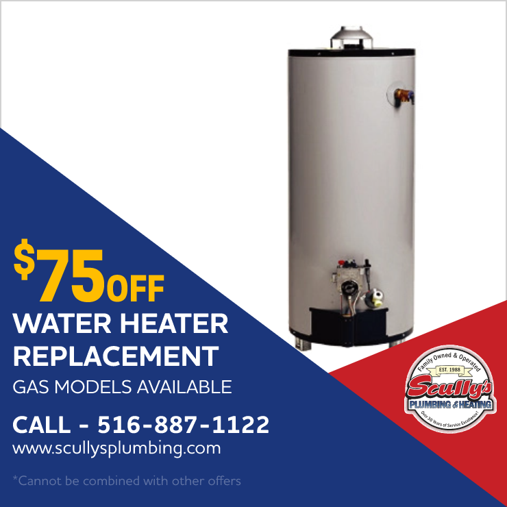 $ 75 off water heater replacement